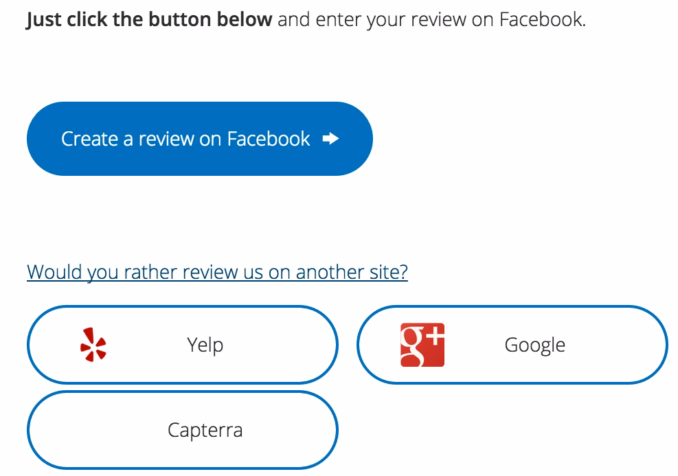 create a review on Facebook