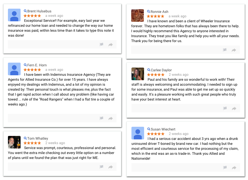 Google review examples