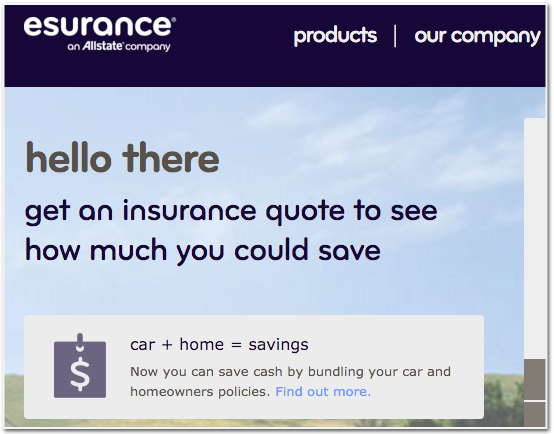 Example of an esurance ad